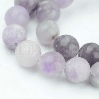 Cuentas de piedra violeta natural, redondas, 10~10.5mm, aprox. 36 pzs/tira, 15.5"