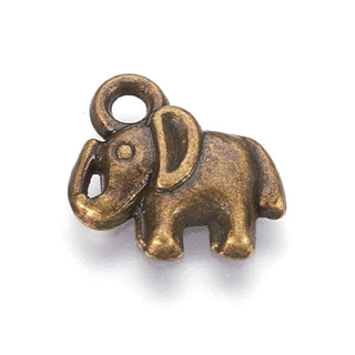 Dije Elefante Tono Bronce Envejecido 11.5x11.5mm | 12 uds