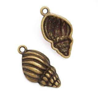 Dije Caracola Marina Tono Bronce Envejecido 25.5x13x5.5mm | 5 uds