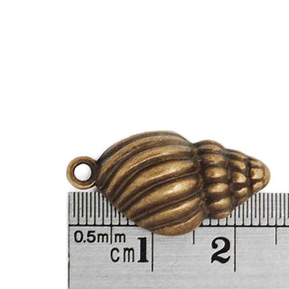 Dije Caracola Marina Tono Bronce Envejecido 25.5x13x5.5mm | 5 uds