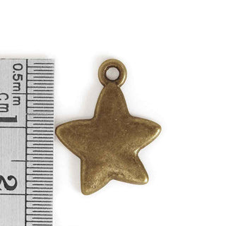 Dije Estrella Tono Bronce Envejecido 19.5x16x2mm | 8 uds