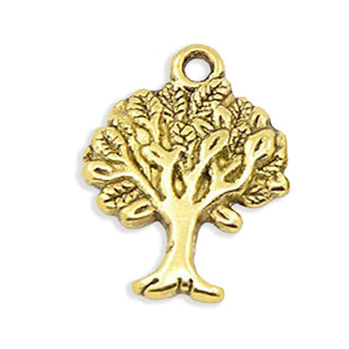 Dije Árbol de la Vida Tono Oro Envejecido 21.5x17mm | 5 uds
