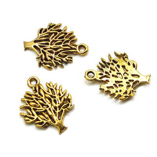 Dije Árbol de la Vida Tono Oro Envejecido 20x16mm | 4 uds