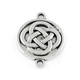 Enlace Nudo Celta Aleación Plata Envejecida 26.5x20x2mm | 3 uds