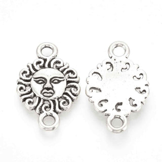 Enlace Sol Aleación Tono Plata Envejecida 24x15x3mm | 3 uds
