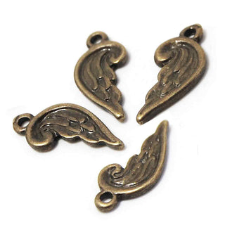 Dije Alas de Ángel Tono Bronce Envejecido 18x8x2mm | 12 uds