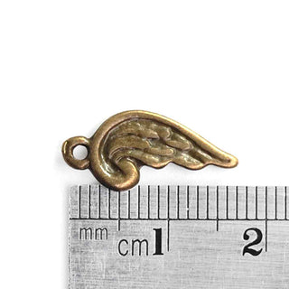 Dije Alas de Ángel Tono Bronce Envejecido 18x8x2mm | 12 uds