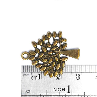 Dije Árbol de la Vida Tono Bronce Envejecido 29x24x1.5mm | 4 uds