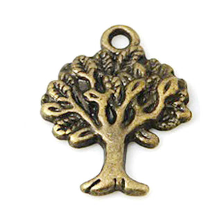 Dije Árbol de la Vida Tono Bronce Envejecido 21.7x17.2x2mm | 6 uds