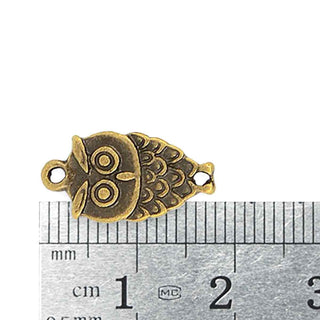Dije Búho Tono Bronce Envejecido 18x10x2mm | 8 uds
