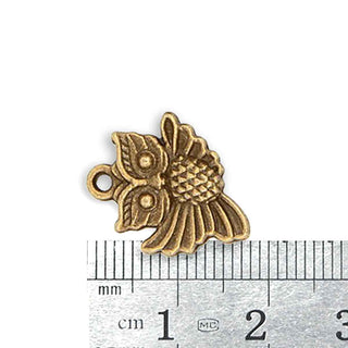 Dije Búho Estilo Tibetano Tono Bronce Envejecido 18x15x3mm | 7 uds