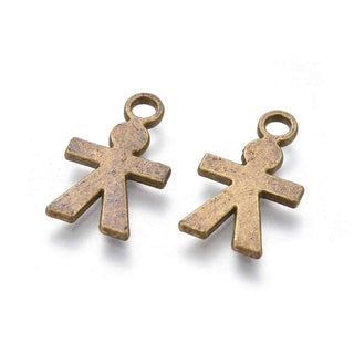 Dije Hombre Estilo Tibetano Tono Bronce Envejecido 17x10x1mm | 11 uds
