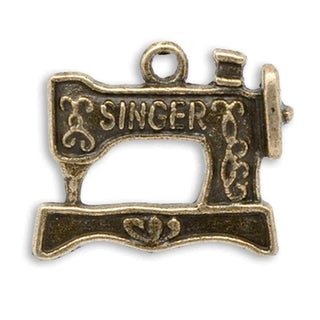 Dije Máquina de Coser Tono Bronce Envejecido 22x18x2mm | 8 uds