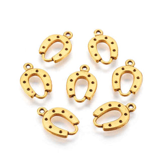 Dije Herradura Tono Oro Envejecido 17,5x11x3mm | 12 uds