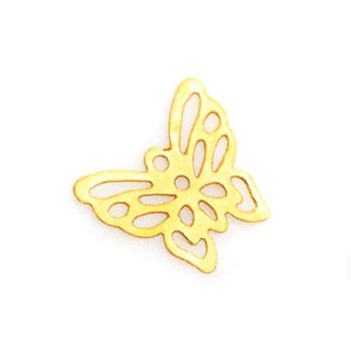 Dije Mariposa de Latón Calada Tono Oro 11x15x0,6mm | 25 uds