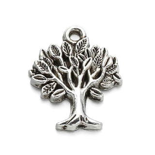 Dije Árbol de la Vida Tono Plata Envejecida 21.5x17mm | Pack 4 uds