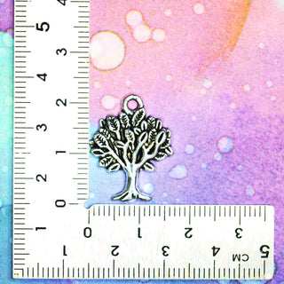Dije Árbol de la Vida Tono Plata Envejecida 21.5x17mm | Pack 4 uds