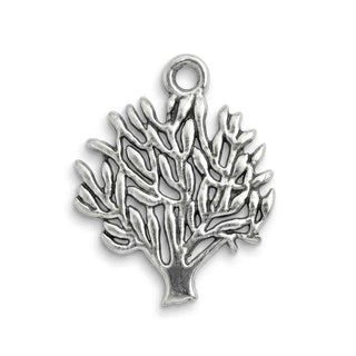 Dije Árbol de la Vida Tono Plata Envejecida 20x16mm | 6 uds