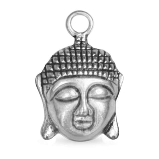 Dije Buda Tono Plata Envejecida 22x15mm | 3 uds