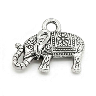 Dije Elefante Místico Tono Plata Envejecida 17x13mm | 5 uds