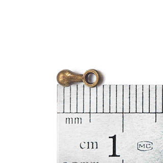Mini Dije Gota Tono Bronce Envejecido 7x2.5mm | 60 uds