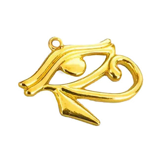 Dije Ojo de Horus de Aleación Estilo Tibetano Tono Oro Envejecido 27x32x2mm | 2 uds