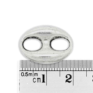 Entrepieza Eslábon de Calabrote Aleación Tono Plata Envejecida 29x22x3mm | 2 uds