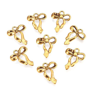 Dije Lazo de Aleación Estilo Tibetano Tono Oro Envejecido 23x18x4mm | 4 uds