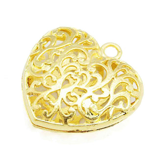 Maxi Dije Corazón de Aleación Tono Oro 35x34,5x11mm | 1 ud