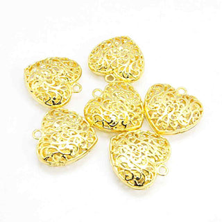 Maxi Dije Corazón de Aleación Tono Oro 35x34,5x11mm | 1 ud