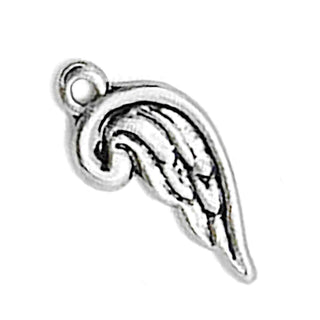 Dije Alas de Ángel Tono Plata Envejecida 18x8mm | 14 uds