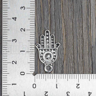 Mano de Fátima, Hamsa, mano protectora, colgante de aleación, 20x12x2 mm.