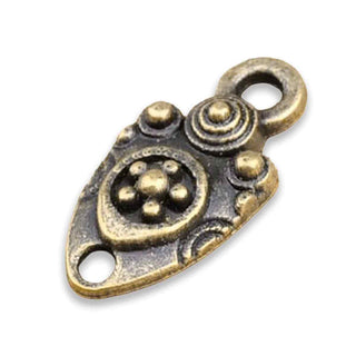Colgante Enlace Estilo Étnico Tono Bronce Envejecido 12x8x2mm | 4 uds
