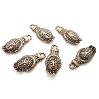 Dije Mano Avalokitesvara con Buda Tono Bronce Envejecido 18x8x5mm | 5 uds
