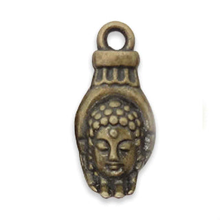 Dije Mano Avalokitesvara con Buda Tono Bronce Envejecido 18x8x5mm | 5 uds