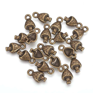 Mini Dije Seta Tono Bronce Envejecido 13x8x2.5mm | 12 uds
