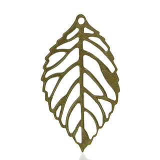 Colgante Hoja Filigrana Calada Tono Bronce Envejecido | a elegir tamaño