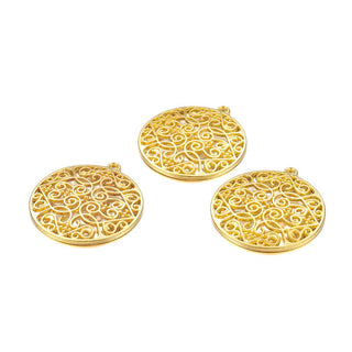 Dije Medallón Mandala de Aleación Tono Oro 35x2,5mm | 1 ud