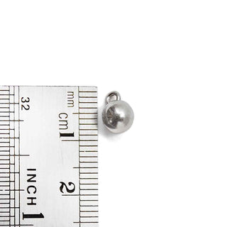 Dije Bola Redonda Estilo Tibetano Tono Plata Envejecida 8.5x6mm | 9 uds