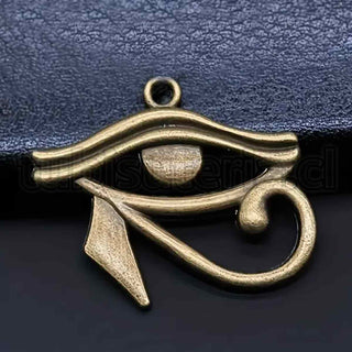 Colgante de aleación estilo tibetano, ojo egipcio de Horus, 26x31x2mm.