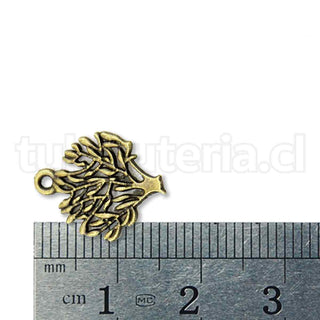 Colgante de aleación estilo tibetano, árbol de la vida, 20x16x2mm de espesor.