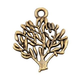 Dije Árbol de la Vida Estilo Tibetano Tono Bronce Envejecido 20x16x2mm | 5 uds