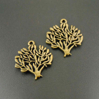 Dije Árbol de la Vida Estilo Tibetano Tono Bronce Envejecido 20x16x2mm | 5 uds