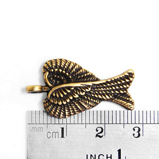 Dije Alas Estilo Tibetano Tono Bronce Envejecido 29x16x3mm | 5 uds