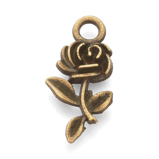Dije Rosa Tres Tonos a Elegir 21x10.5x2.5mm | 8 uds