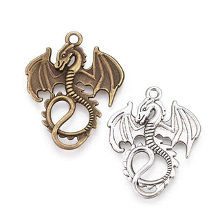 Dije Dragón Místico Dos Tonos a Elegir 35x27x3mm | 1 ud