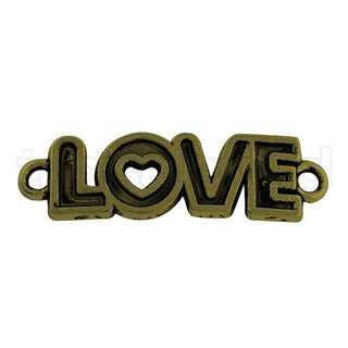 Conector o enlace palabra love, 10x36x1.5 mm.