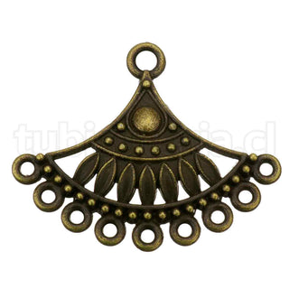 Enlace estilo Chandelier, triangular o abanico invertido 36x29x3.50mm.