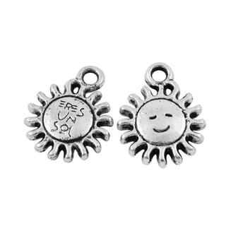 Dije Sol "Eres un Sol" Estilo Tibetano Tono Plata Envejecida 15x12mm | 6 uds