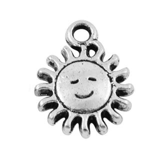 Dije Sol "Eres un Sol" Estilo Tibetano Tono Plata Envejecida 15x12mm | 6 uds